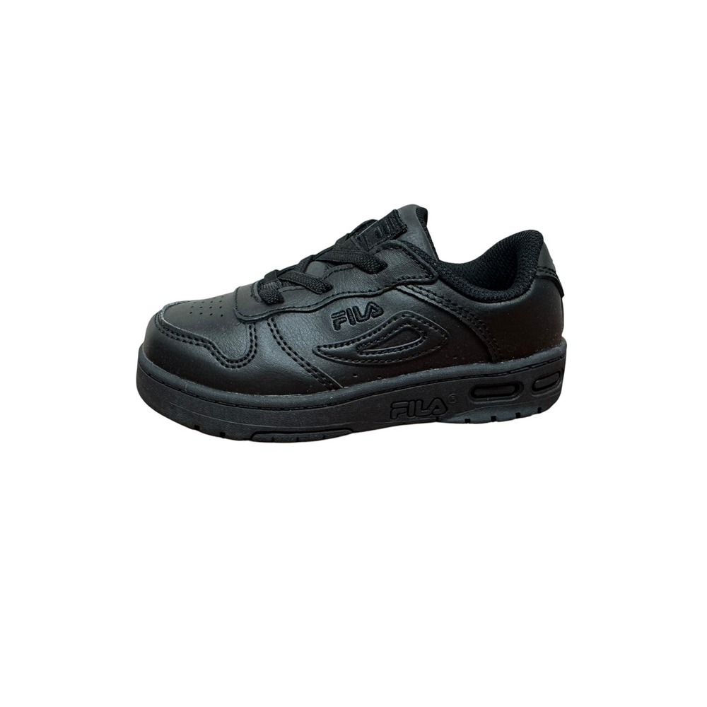 Fila Kids Sneakers Triple Black Low Top Athletic Shoes Laces Classic 10 Baby